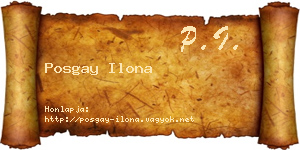 Posgay Ilona névjegykártya